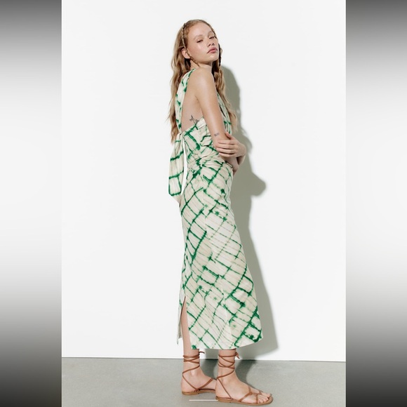 ZARA PRINTED MIDI DRESS - Picture 14 of 15